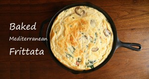 baked frittata with text