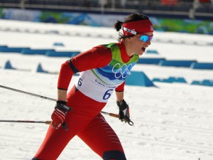 Marit Bjørgen on her way to Olympic gold on the 15 km pursuit in Vancouver 2010.Photo: Bjarte Hetland / Wikimedia