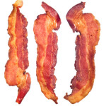 Cooked bacon strips