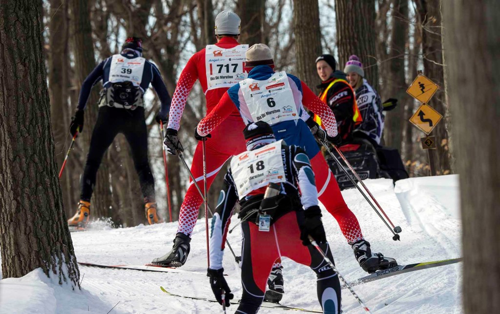 Racers heading into the woods. (Oka Marathon Photo)