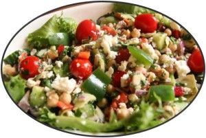 chickpea salad oval