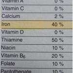 food label iron