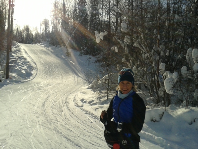 At the base of Pilons (it's steep!)